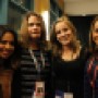 Left-right: Roundup reporters Stacey Arevalo, Meghan McGillicuddy, Jessica Boyer and Kitty Rodriguez pose for a photo during the JACC 2014 State Conference inside the Convention Center of the Burbank Marriott in Burbank, Calif. Photo: Nicolas Heredia